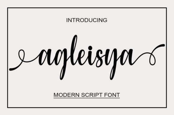 Agleisya: A Refined Script Font for Editorial Design