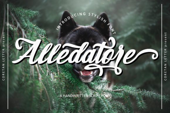 Alledatore: A Magical Script Font for Crafters