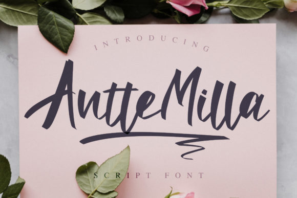Antte Milla: A Brushed Script Font for Web Design