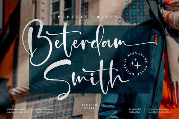Beterdam Smith: A Playful Script Font for Web Design