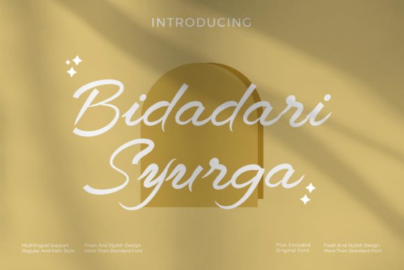 Bidadari Syurga: A Playful Script Font for Crafters