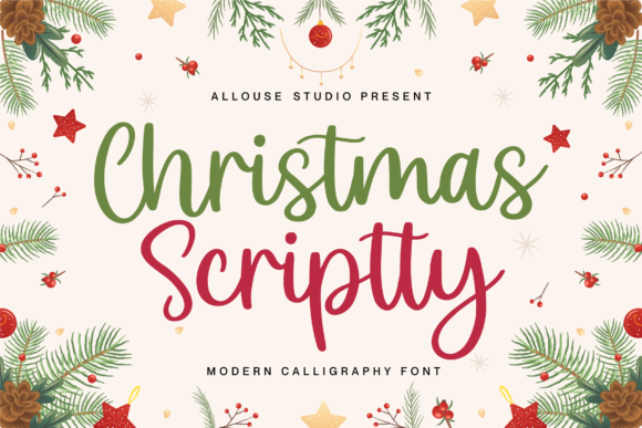 Christmas Scriptty: A Dazzling Script Font for Web Design