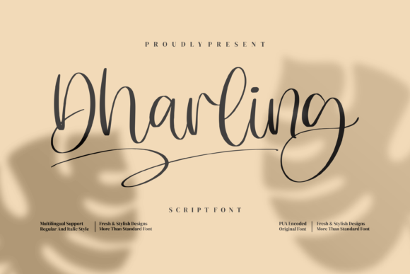 Dharling: A Refined Script Font for Editorial Design