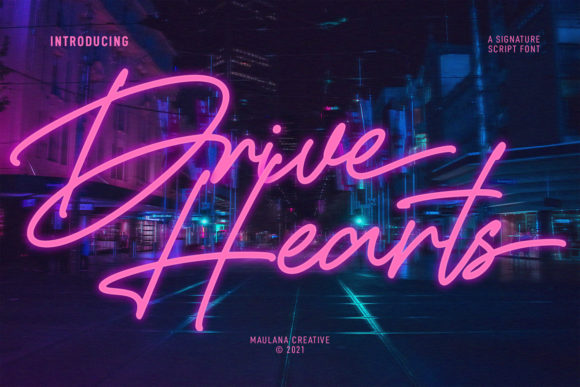 Drive Hearts: A Refined Script Font for Elegant Branding