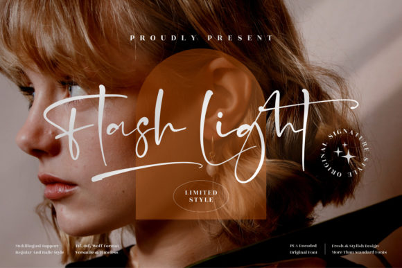 Flash Light Font: Elegant Script for Makers