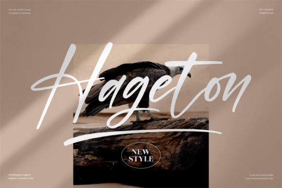 Hageton: A Refined Script Font for Elegant Editorial Design