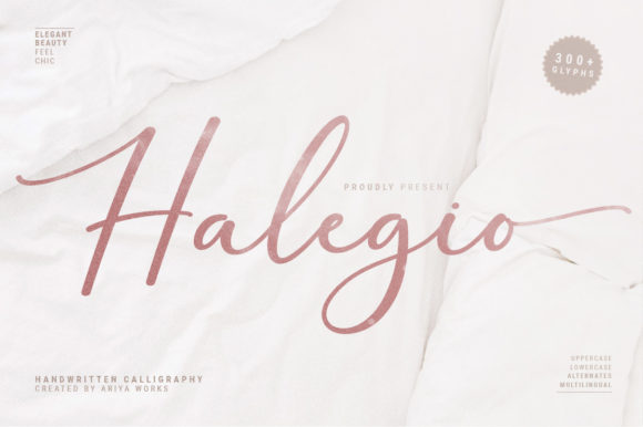Halegio: A Refined Script Typeface for Editorial Design