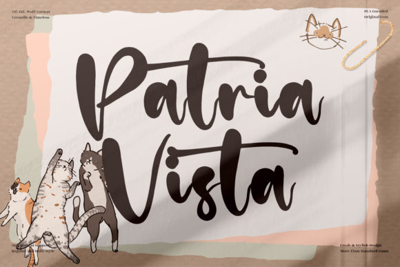 Patria Vista: An Elegant Script Font for Editorial Design