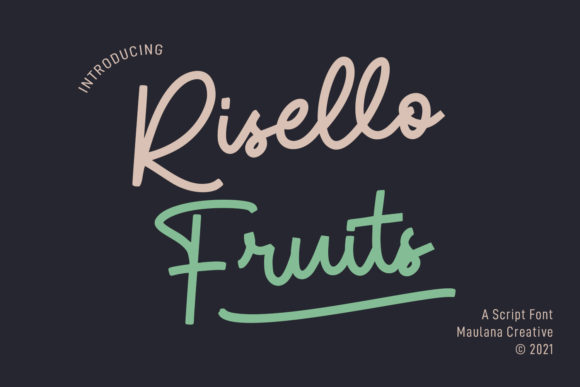 Risello Fruits: A Delicate Script Font for Editorial Design