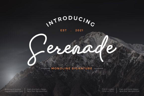 Serenade: A Delicate Script Font for Editorial Design