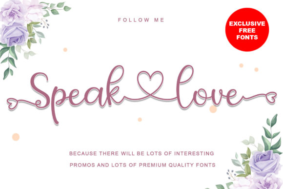 Speak Love: A Script Font for Editorial Elegance